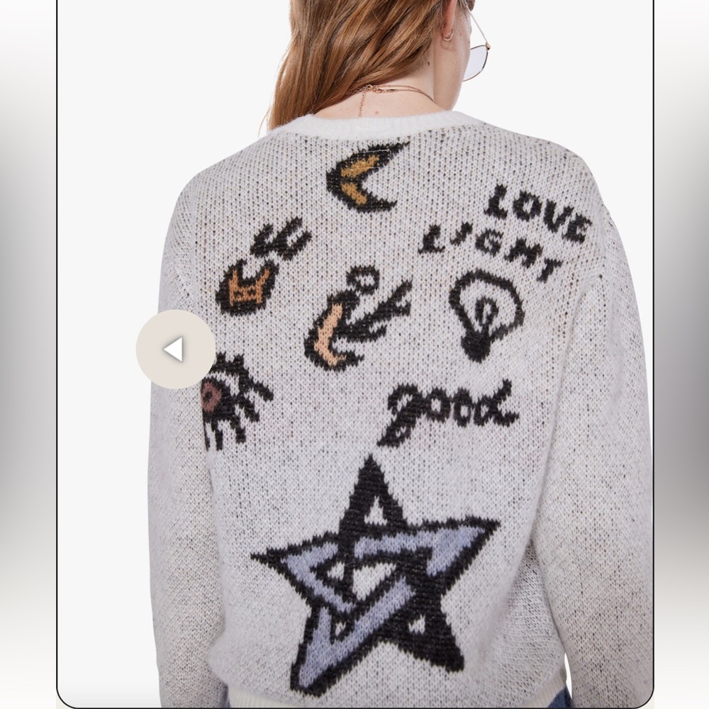 Mother The Jumper Printed Alpaca Crewneck Sweater - Picture 7 of 7